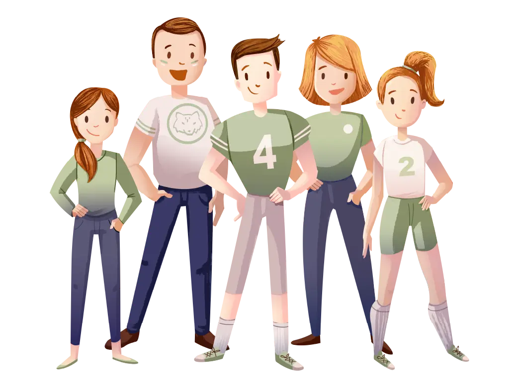 HomeTown-Character-Illustrations-Football-Family