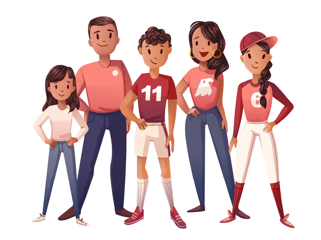 HomeTown-Character-Illustrations-Soccer-Family