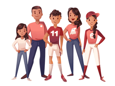 HomeTown-Character-Illustrations-Soccer-Family