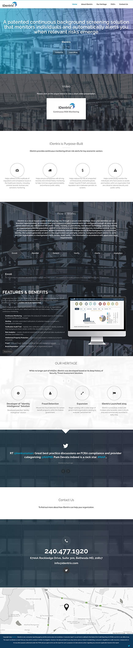 IDentrix Website Before