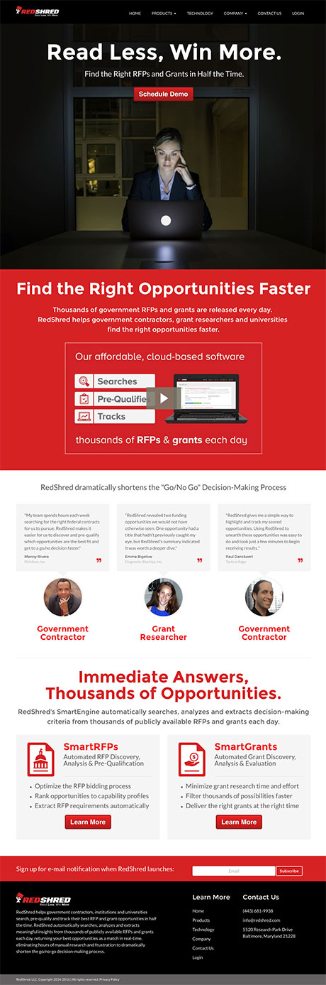 redshred-website-design-homepage