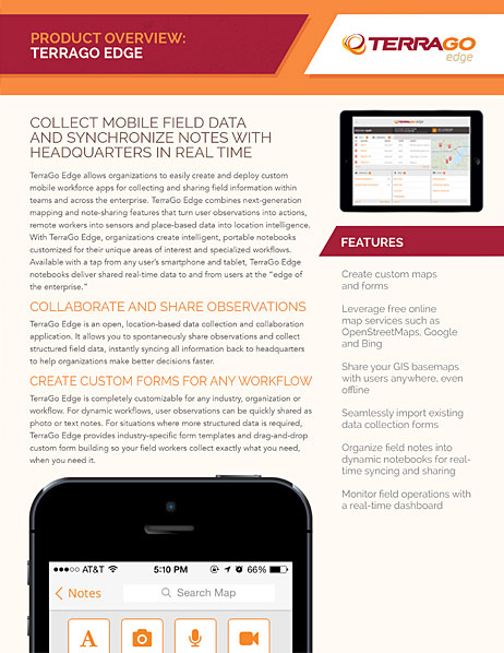 TerraGo Product Datasheets