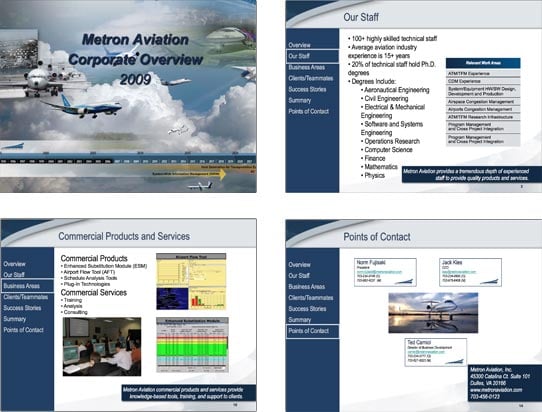 Metron Aviation Sales Presentation Before