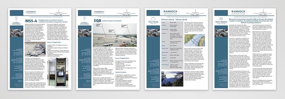 Rannoch Product Datasheets